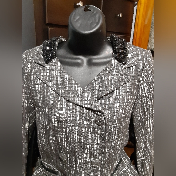 - J Crew Beaded Collar Blazer Women's Size 0 - Picture 3 of 12